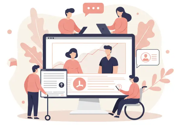 Rappresentazione di un sito web accessibile dalle persone con disabilità